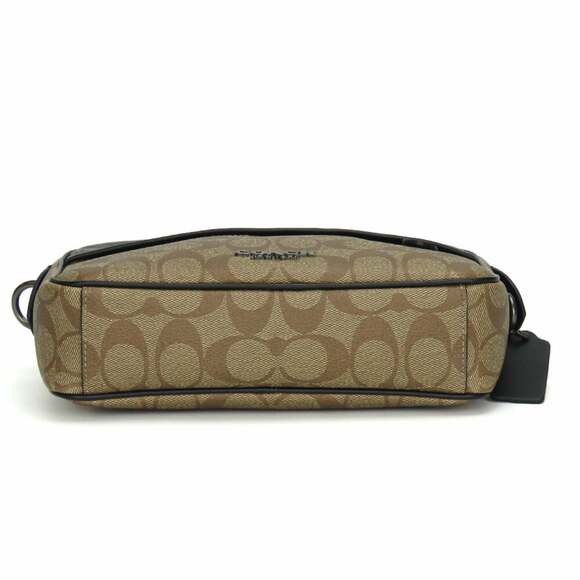 Coach Shoulder Bag F50715 Signature Leather Black Brown Women's Men's COACH
